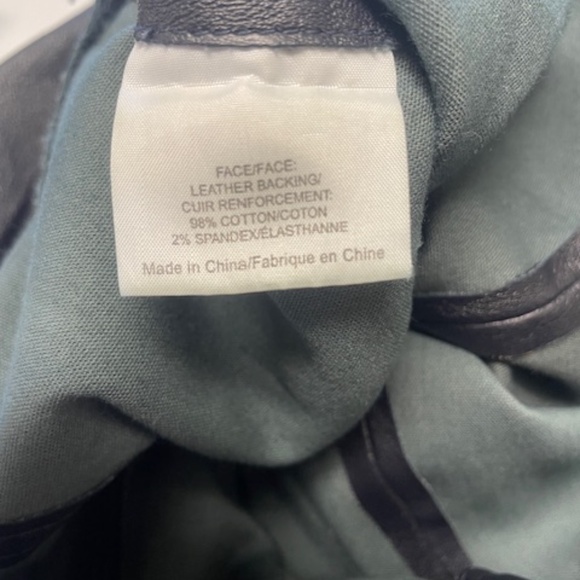 Tory Burch Black Leather Leggings Skinny Slim Pants - Picture 5 of 10